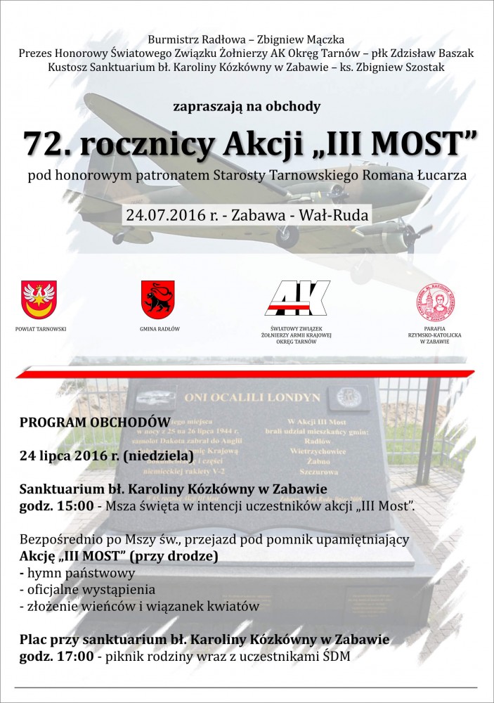 72. rocznica Akcji „III MOST”