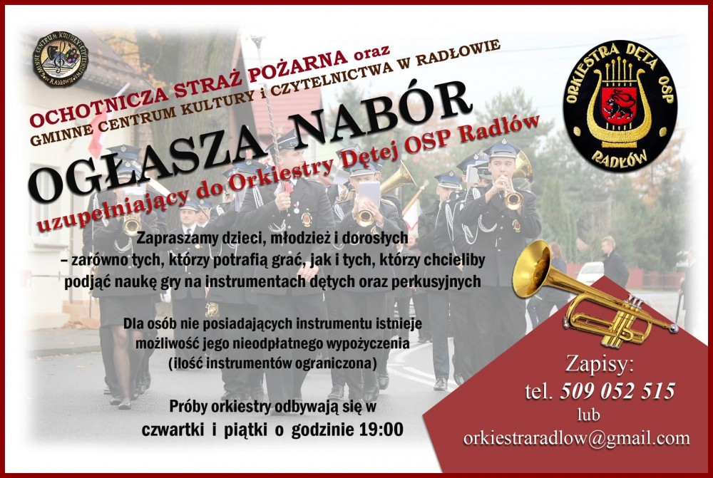 Nabór uzupełniający do Orkiestry Dętej OSP Radłów