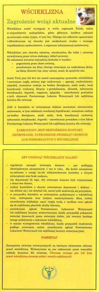 Wścieklizna – zagrożenie wciąż aktualne