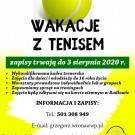 Wakacje z tenisem ziemnym