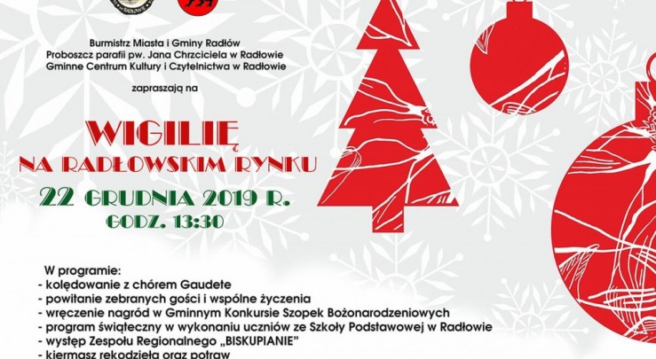 Wigilia na radłowskim rynku