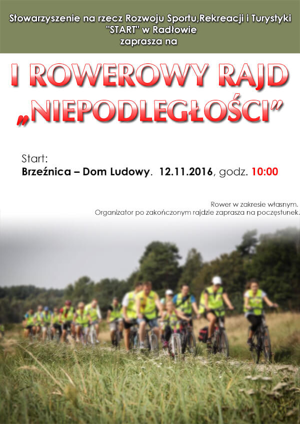Plakat Rajd Rowerowy